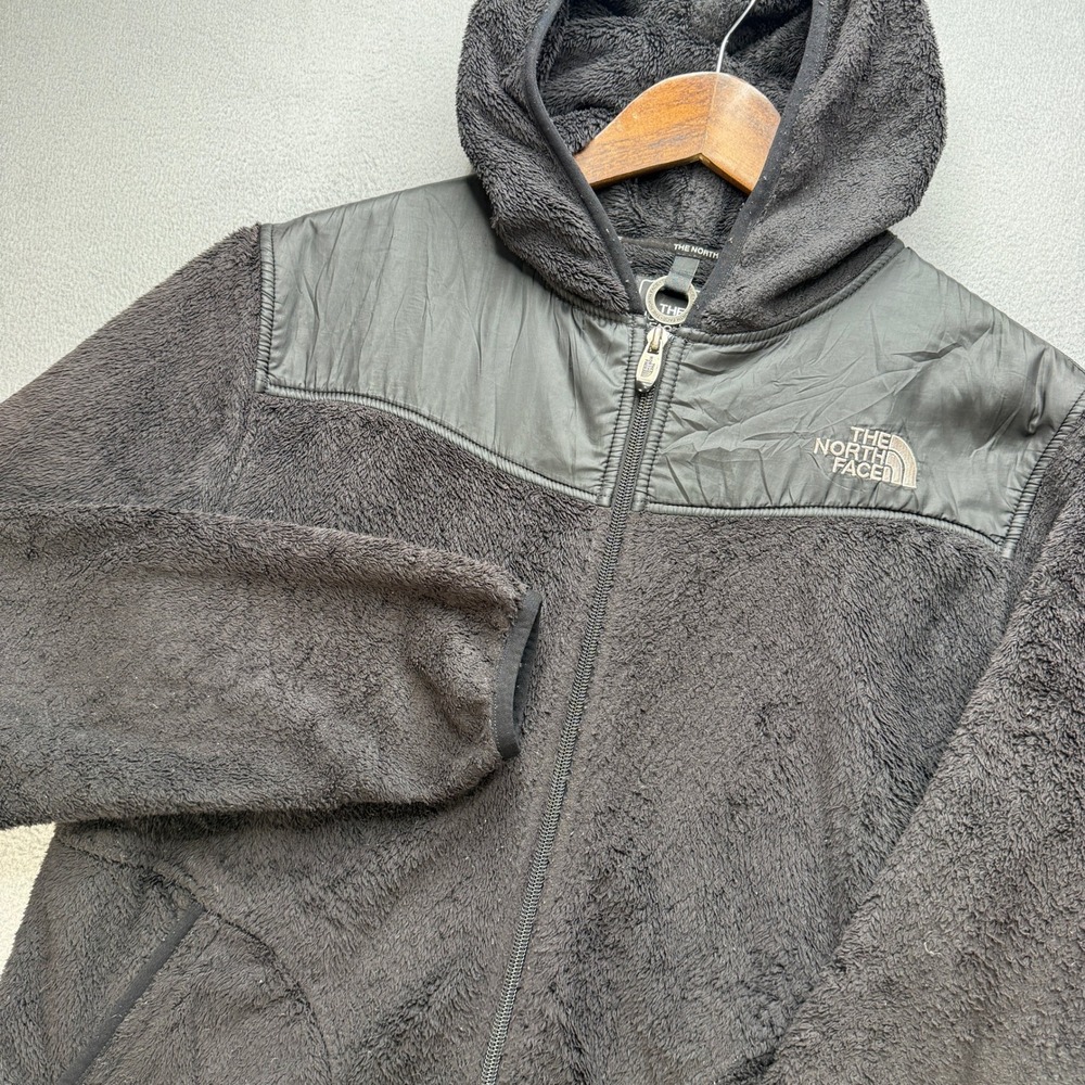 The North Face Denali Fleece Hoodie Womens Large Black Polyester Full Zip Jacket